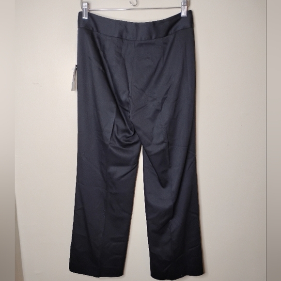 Black Wide Leg Dress Pants 6P Wiol Blend Ann Klein Black Lined Career Classic - Picture 4 of 7